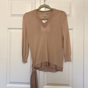 Authentic Hermes Gaultier’s Period Blush Top with Sash size 38